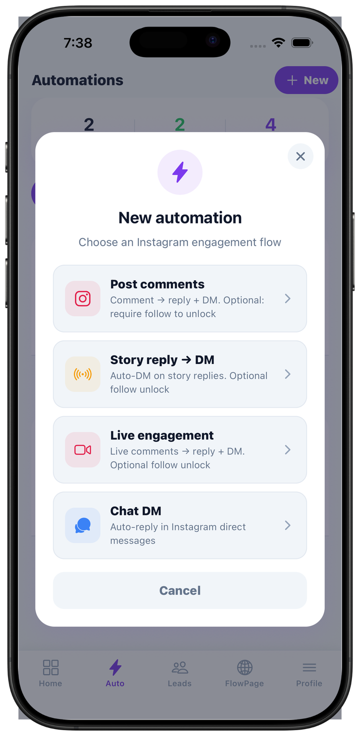 New Pulse automation picker